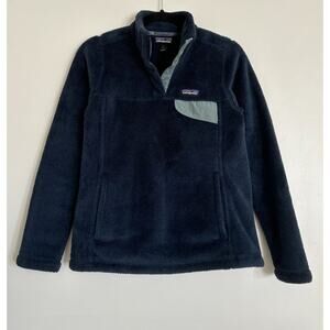 Navy Patagonia Women's Re-Tool Snap T Fleece Pullover S
